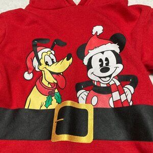Disney Mickey Pluto Santa Sherpa Hoodie